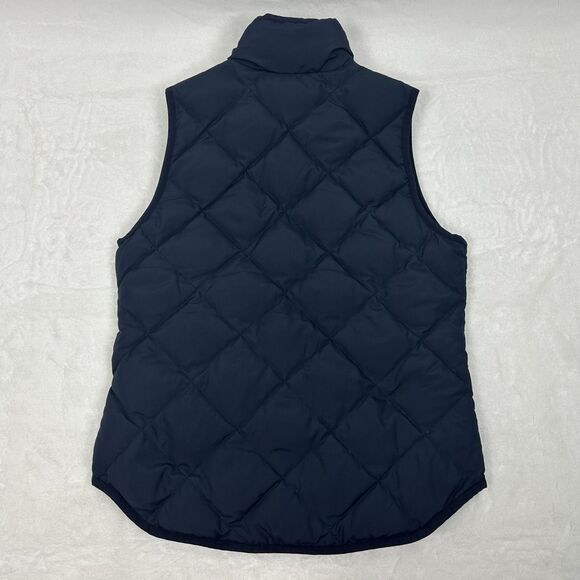 J.Crew Vest Womens XS Navy Excursion Quilted Down Puffer Zip Pockets High Neck - Picture 2 of 10